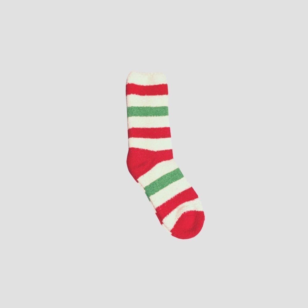 Fuzzy Winter Socks Carnival Stripe - One Size Fits Most